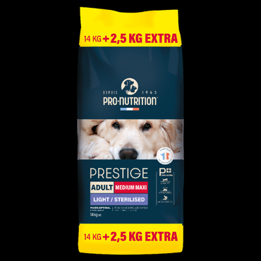 Flatazor Prestige Light & Sterilized Ξηρά Τροφή Διαίτης για Ενήλικους Στειρωμένους Σκύλους 14+2.5kg Δώρο